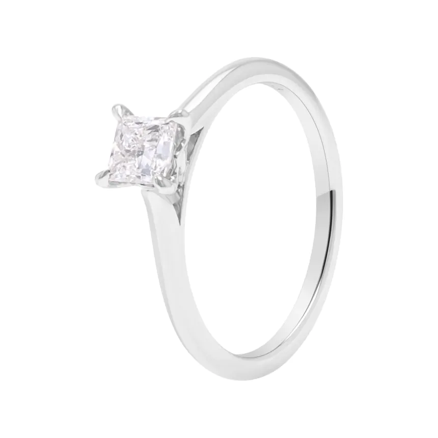 Wendy Platinum 0.50ct Princess Cut Diamond Solitaire Ring