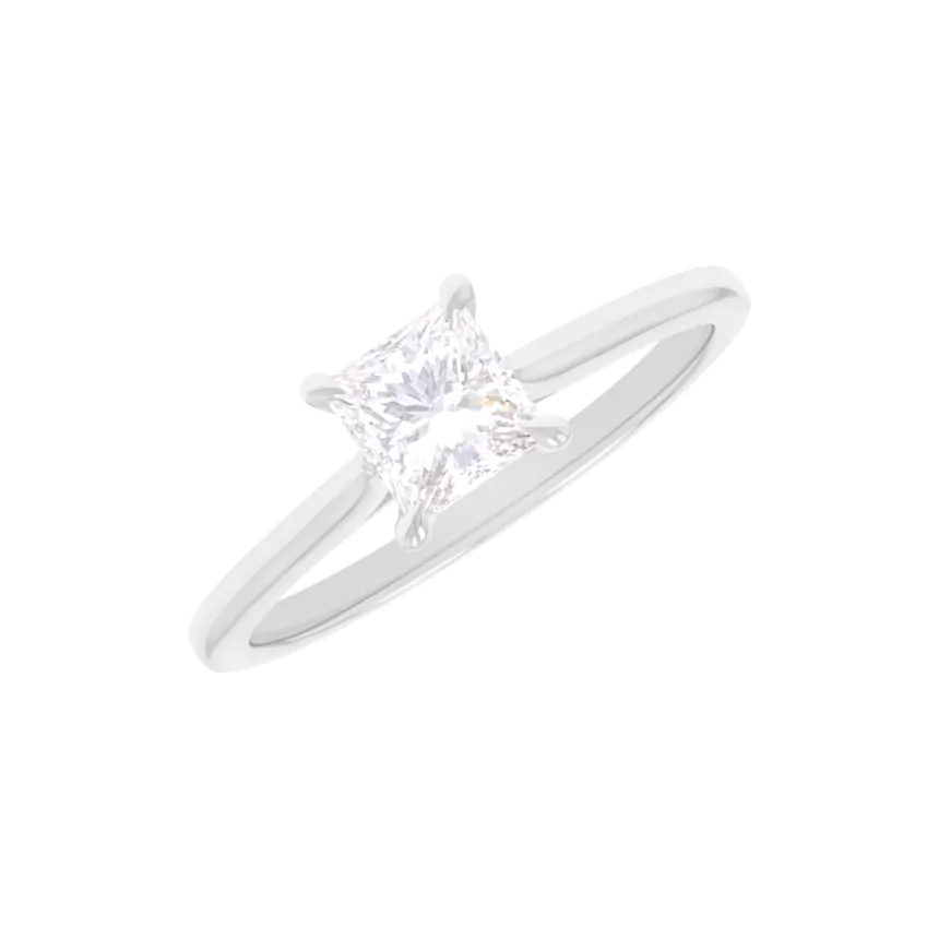 Wendy Platinum 0.70ct Princess Cut Diamond Solitaire Ring
