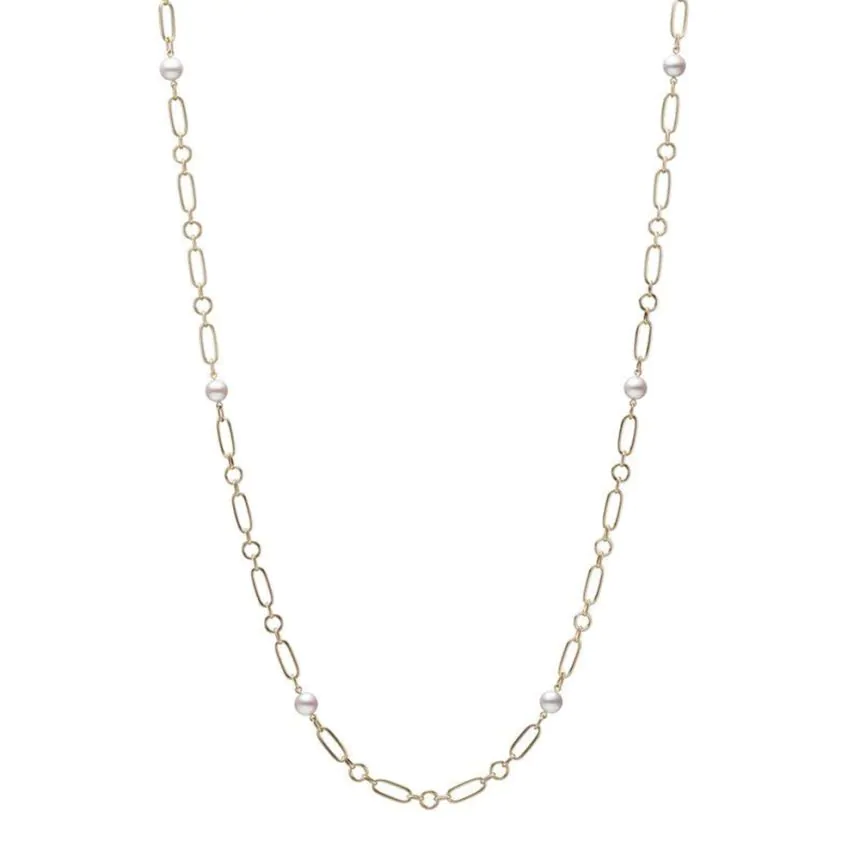 Mikimoto M Code 18ct Yellow Gold Pearl Necklace