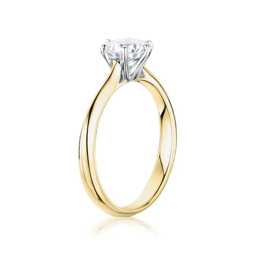 Suzanne 18ct Yellow Gold 0.40ct E VS2 Brilliant Cut Diamond Solitaire Ring