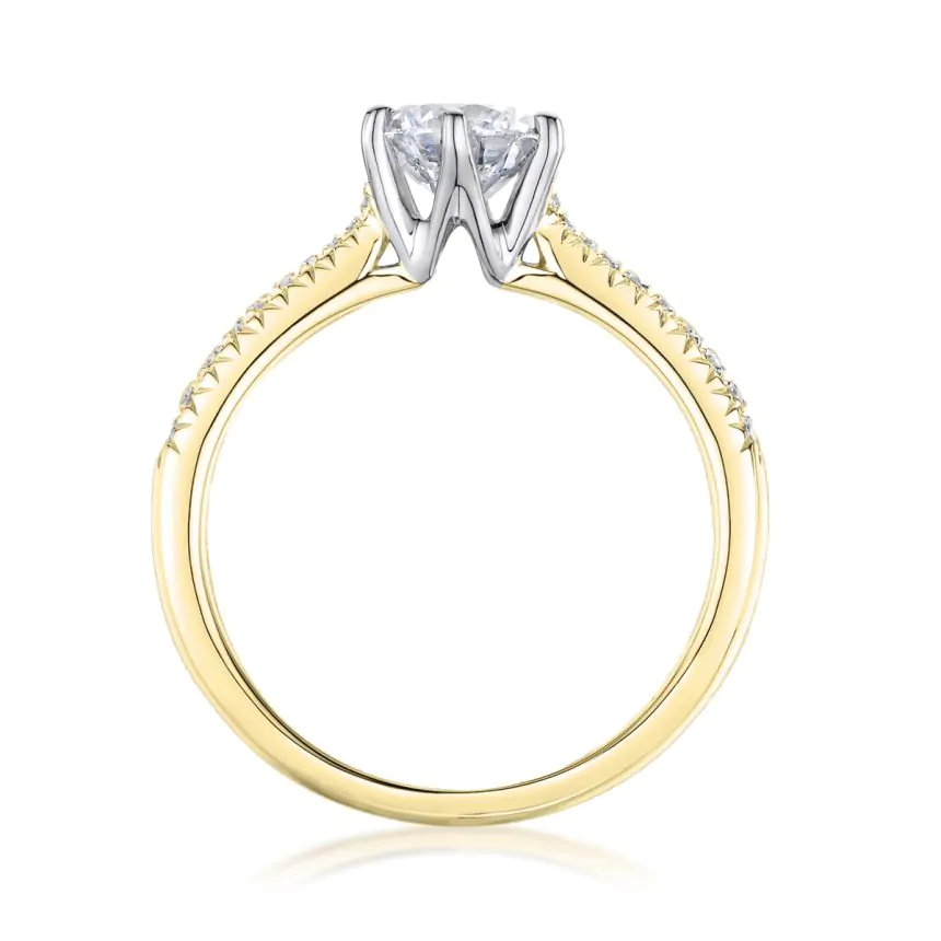 Suzanne 18ct Yellow Gold 0.50ct E SI1 Brilliant Cut Diamond Ring