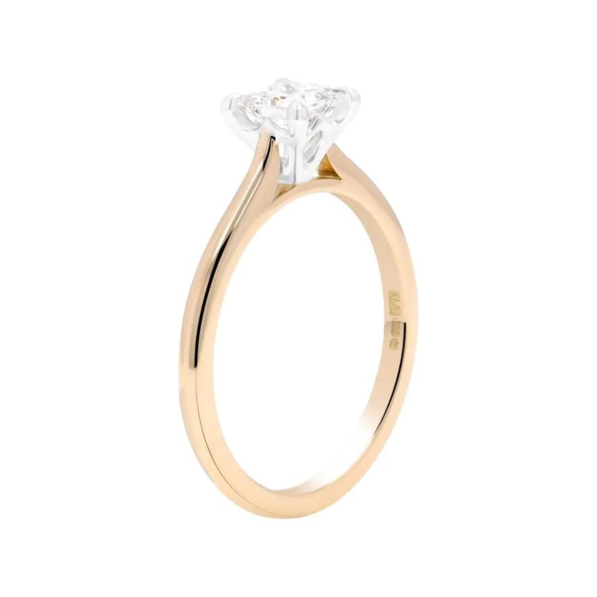 Wendy 18ct Yellow Gold 0.51ct Princess Cut Diamond Solitaire Ring