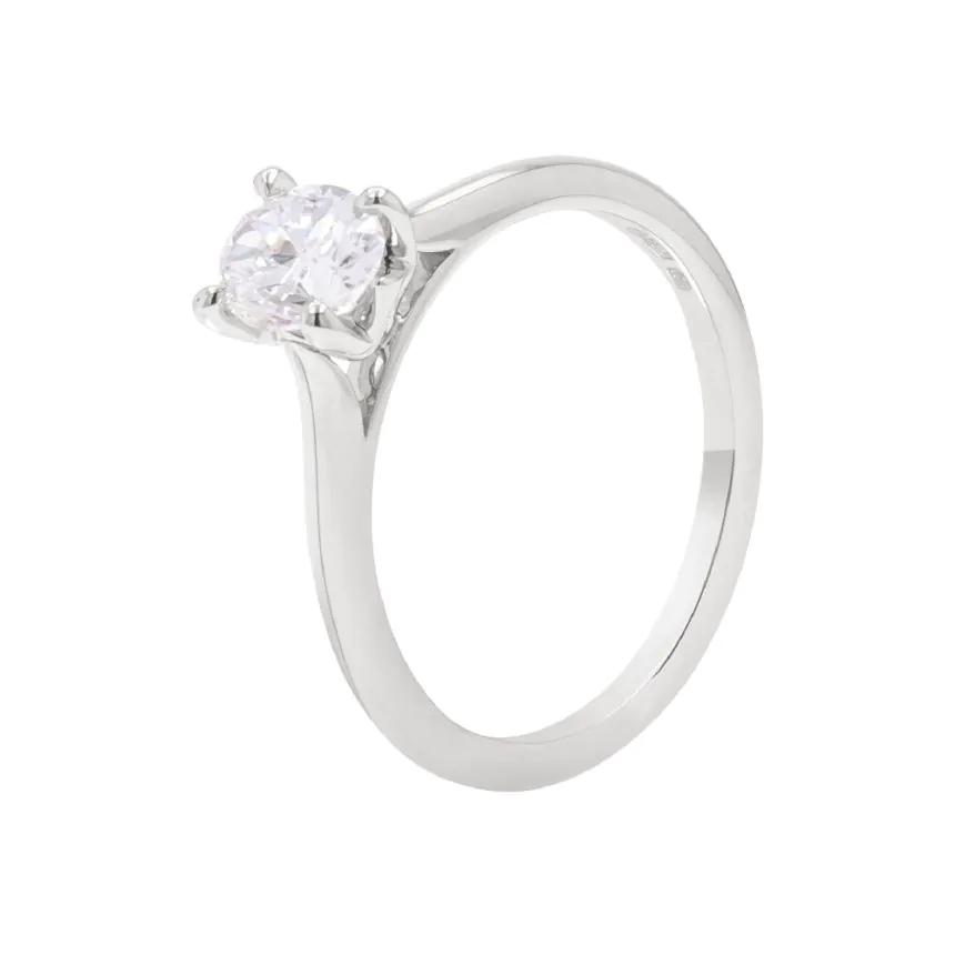 Wendy Platinum 0.70ct Oval Cut Diamond Solitaire Ring