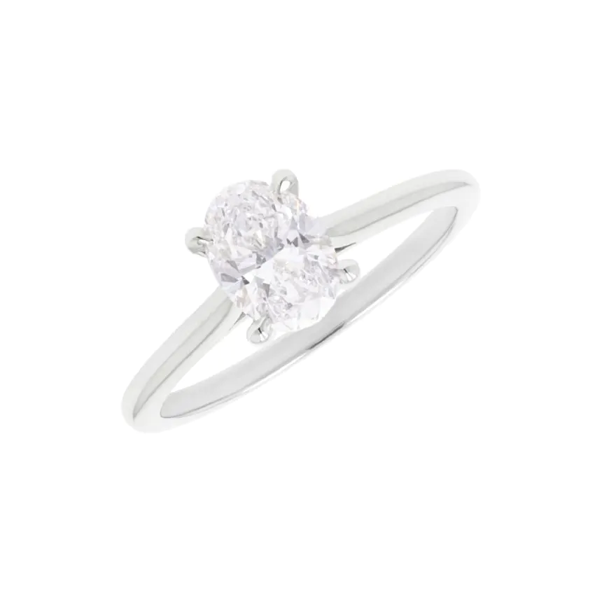 Wendy Platinum 1.00ct Oval Cut Diamond Solitaire Ring