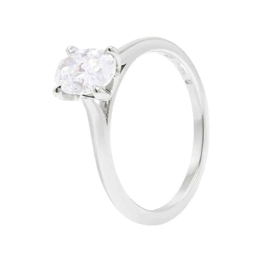 Wendy Platinum 1.00ct Oval Cut Diamond Solitaire Ring