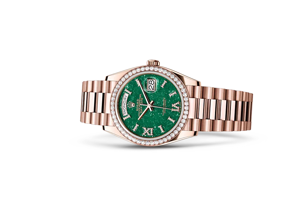 Rolex Day-Date 36 M128345RBR-0068 watch on side