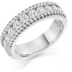 Three Row Diamond Eternity Ring