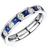 Sapphire and Diamond Eternity Ring