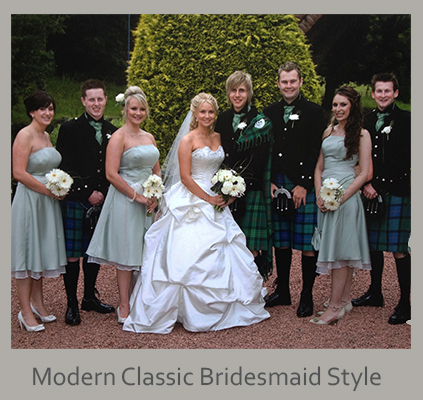 modern classic bridemaids