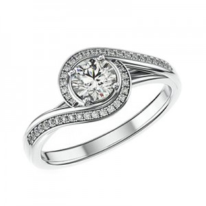 Platinum Unique Engagement Ring