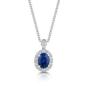 sapphire and diamond Kate Middleton pendant