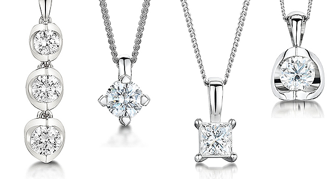 diamond pendants at Laings Glasgow