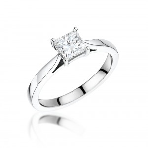 Classic princess cut engagement ring