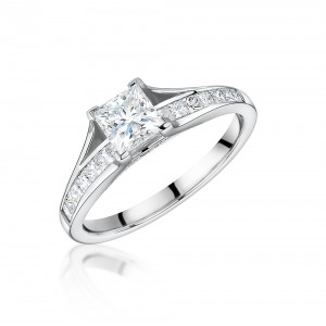 Diamond Shoulder Engagement Ring