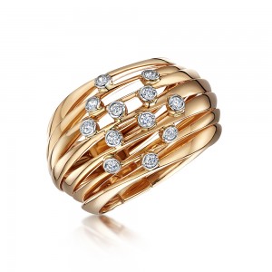 Gold and Diamond Dress Ring
