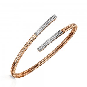 Rose Gold and Diamond Bangle