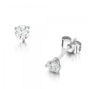 Laings 18ct White Gold 0.70ct Round Brilliant Diamond Earrings