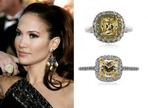 Jennifer Lopez Yellow Diamond Ring