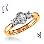 Diamond By Appointment 18ct Yellow Gold Trilogy 0.50ct Oval Cut Diamond Ring