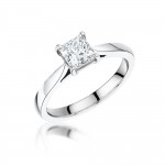 Signature Platinum 1.00ct Princess Cut Diamond Ring