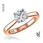 Laings 18ct Rose Gold 0.66ct Asscher Cut Diamond Engagement Ring
