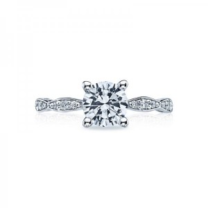 Tacori Platinum Sculpted Crescent 1.00ct Diamond Ring