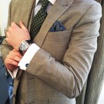 Grey suits from Slaters with Patek Philippe Watch