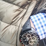 TAG Heuer Watch worn with waterproof jacket