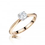Laings Signature 18ct Rose Gold Solitaire 0.33ct Round Brilliant Cut Diamond Ring