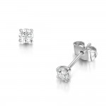 Laings 18ct White Gold 0.50ct Round Brilliant Diamond Earrings
