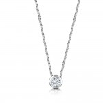 Laings 18ct White Gold 0.50ct Round Brilliant Diamond Pendant