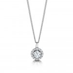 Laings 18ct White Gold 0.50ct Round Brilliant Diamond Pendant