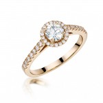 Laings 18ct Rose Gold 0.67ct Brilliant Cut Cluster Diamond Engagement Ring
