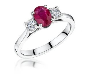 Coloured Engagement Ring