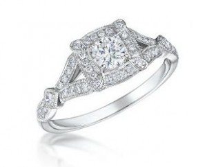 Split Shoulder Engagement Ring