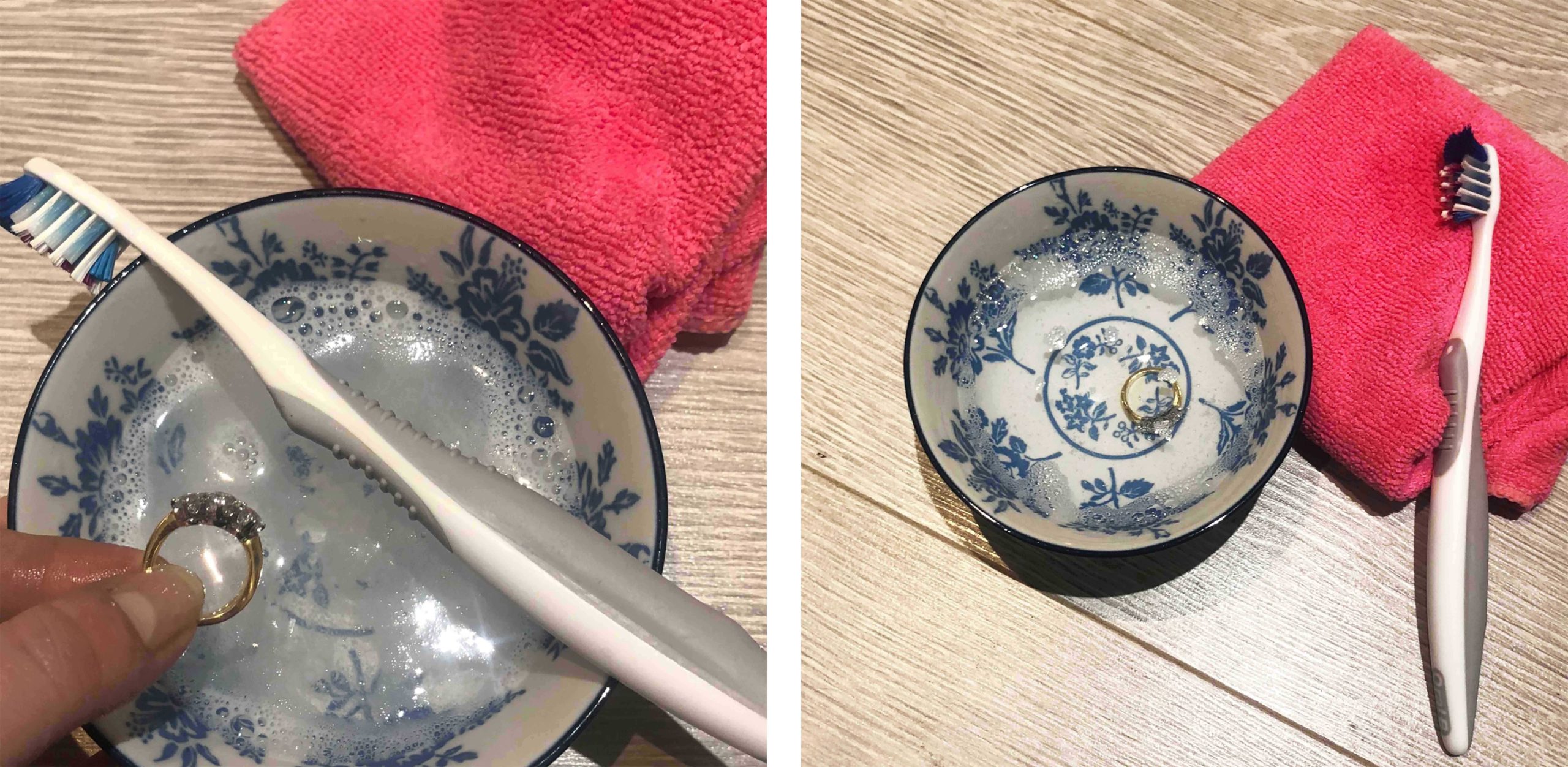 Cleaning diamond jewellery at home