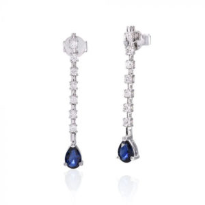 Sapphire and diamond earrings