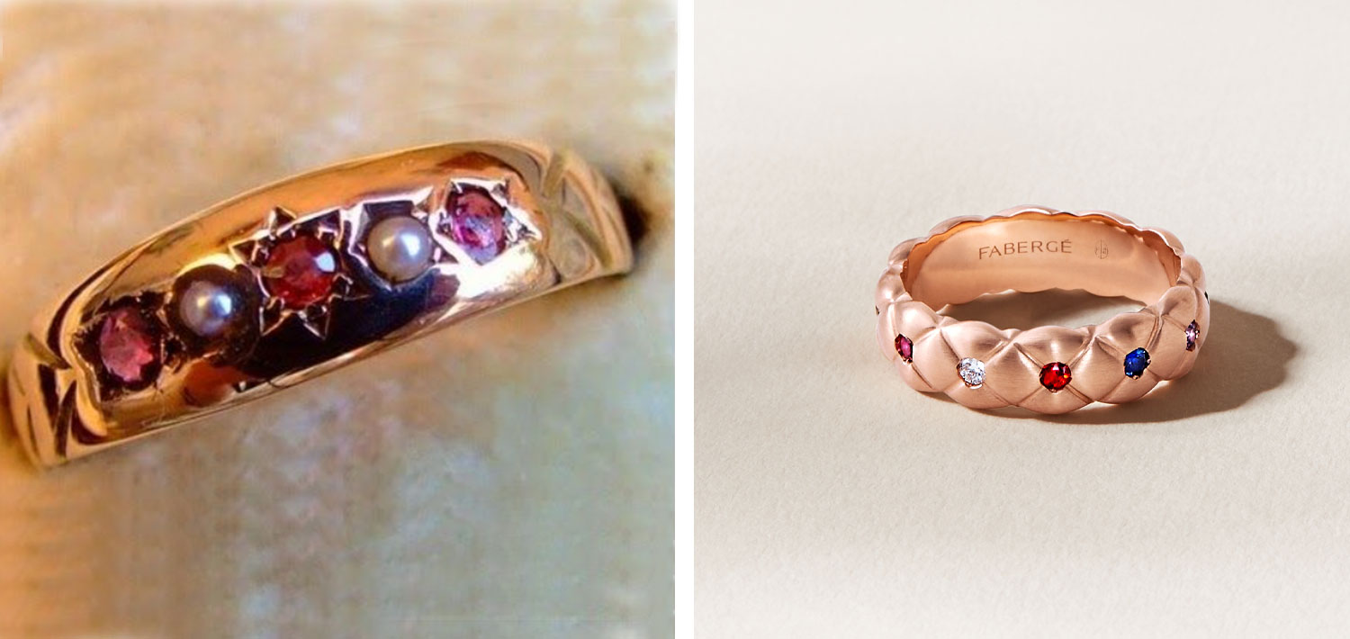 Kate Middleton Garnet and Pearl Ring