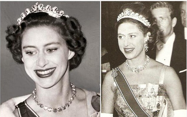 Princess Margaret wearing the Cartier Halo tiara