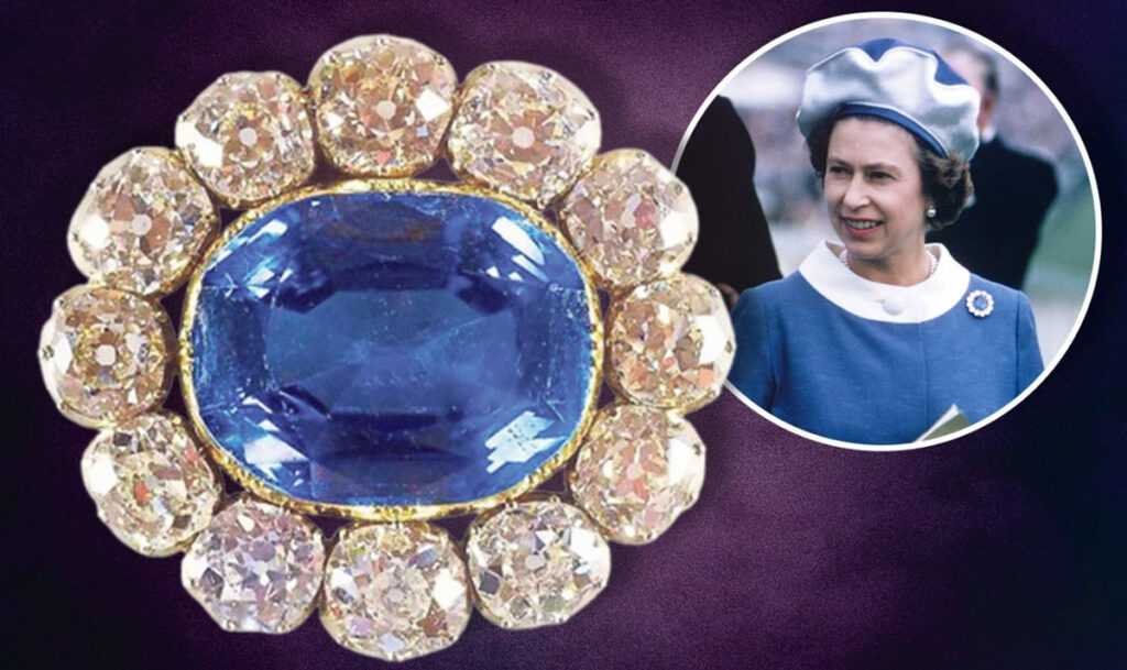 The Queen's Sapphire brooch