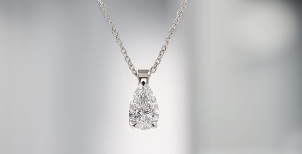 Lab grown diamond pendant