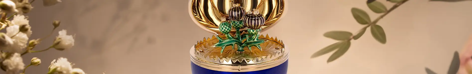 The One-Of-A-Kind Fabergé x Laings Thistle Egg Objet