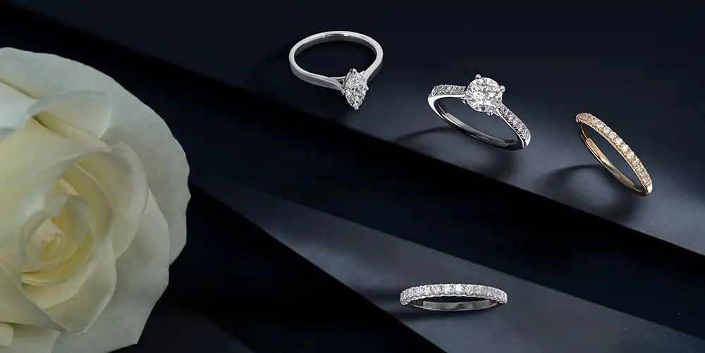 Explore diamond rings in all styles