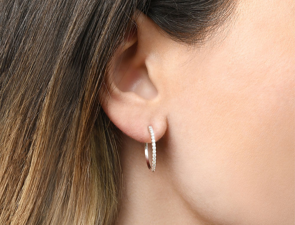 Diamond Hoop Earring