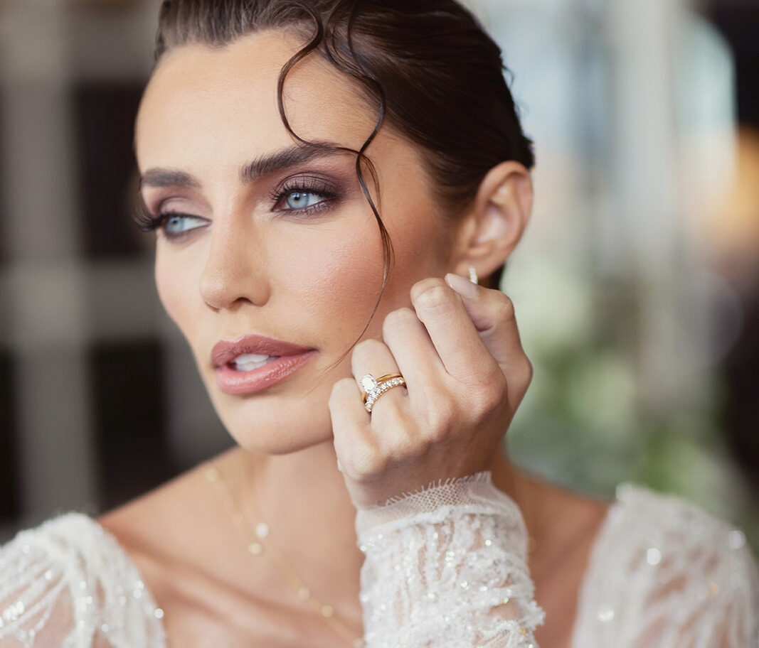 Bride with wedding ring