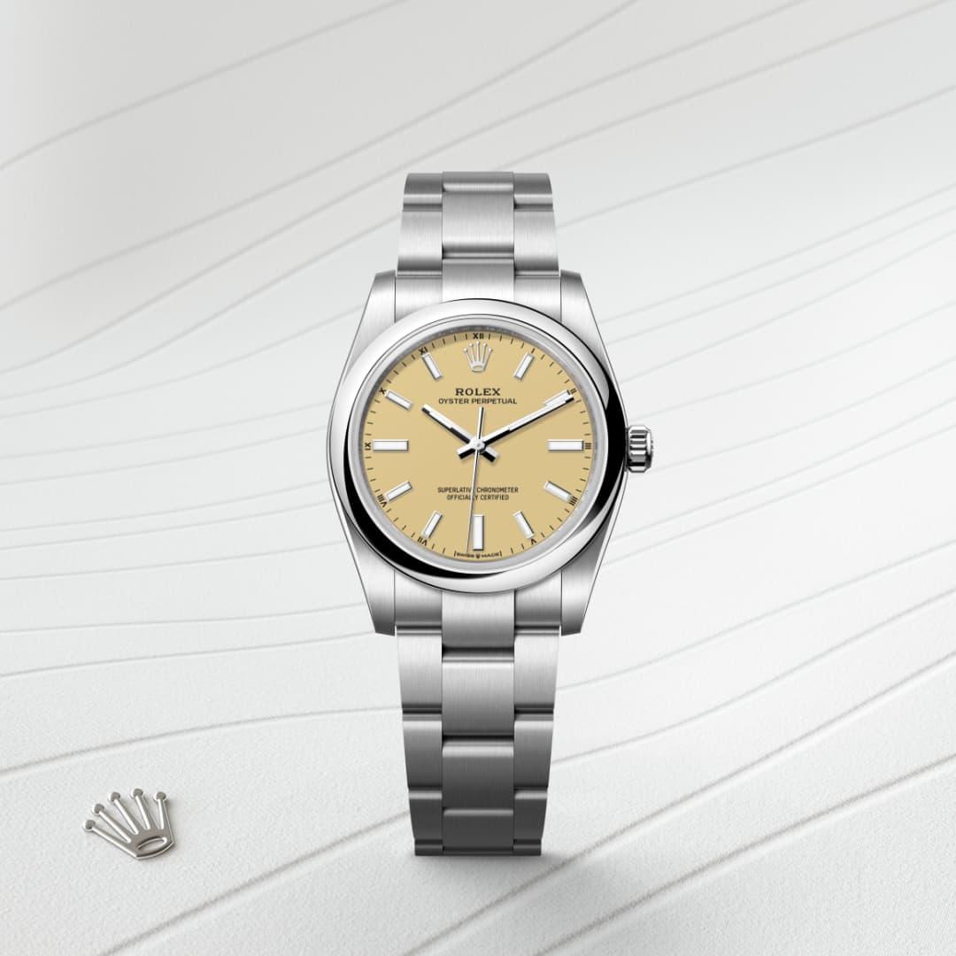 Rolex Oyster Perpetual 34 M124200-0007 watch front facing
