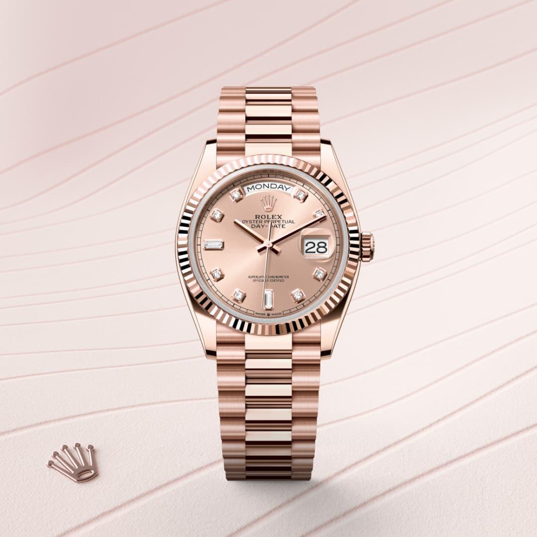 Rolex Day-Date 36 M128235-0009 Watch Front Facing 