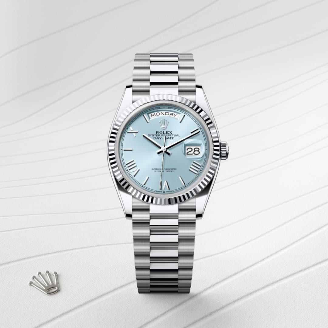 Rolex Day-Date 36 M128236-0018 Watch Front Facing