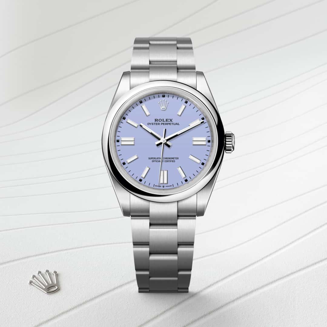 Rolex Oyster Perpetual M134300-0012 watch front facing