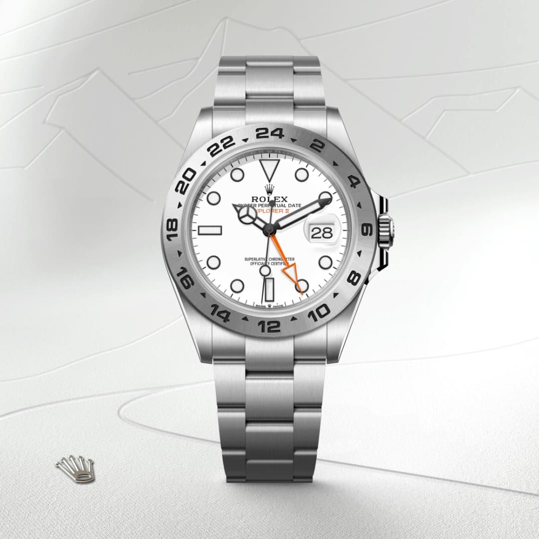 Rolex Explorer II M226570-0001 Watch Front Facing 